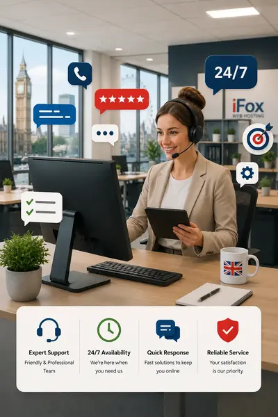 24/7 UK-based expert hosting support team